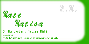 mate matisa business card
