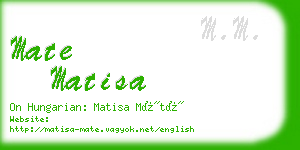 mate matisa business card